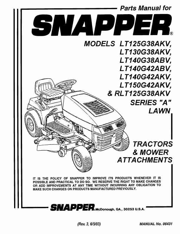 Snapper Lawn Mower LT130G38AKV-page_pdf